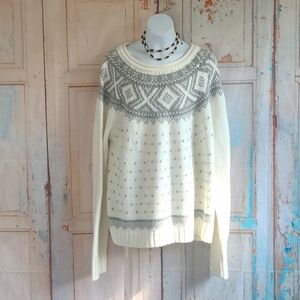 Cato sweater 22/24w cream and gray